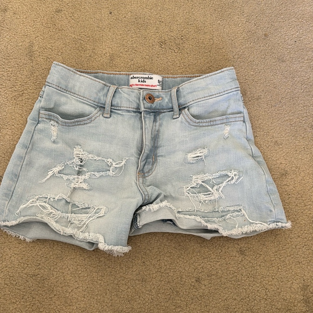 abercrombie kids high rise mini mom shorts
